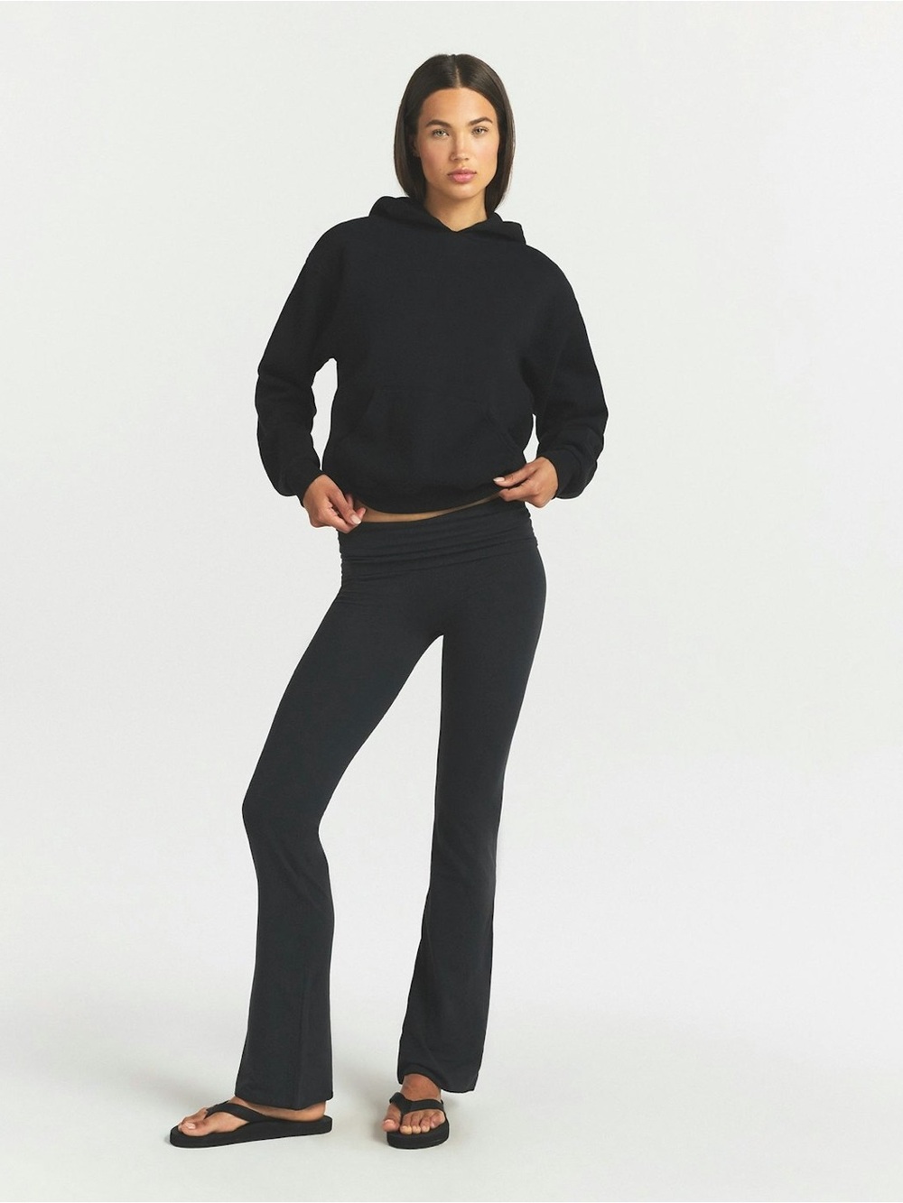 NWOT SKIMS cotton fleece classic hoodie in onyx